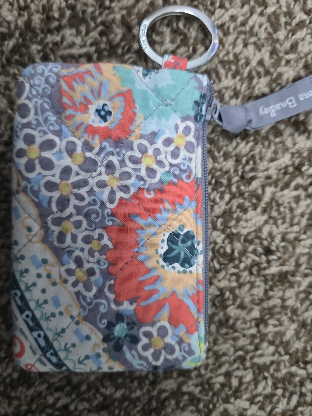 Quilted Floral Coin Pouch - Multicolor